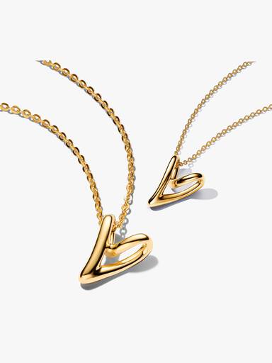 Organically Shaped Hearts Necklace Layering Set