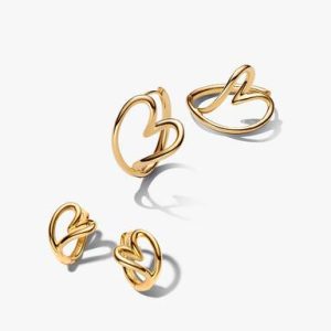 Organically Shaped Hearts Earring Stack