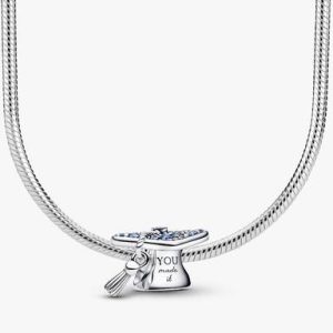 Graduation Cap Charm Necklace Set