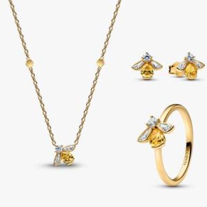 Golden Honey Bee Jewelry Set
