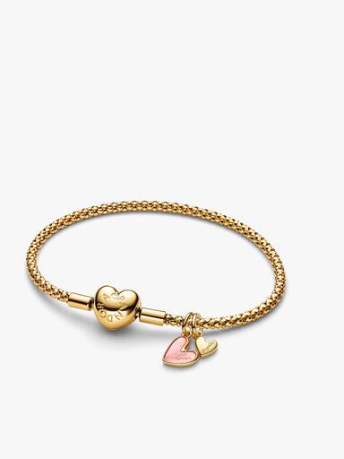 Mother Daughter Splittable Engraved Charm Bracelet