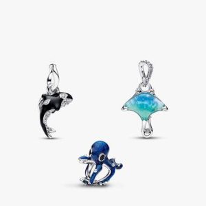 Silver Animal Friends Charm Trio