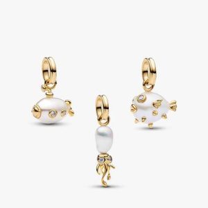 Oceanborn Baroque Pearl Charm Trio