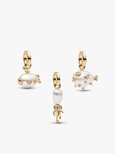 Oceanborn Baroque Pearl Charm Trio