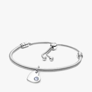 March Engravable Dangle Charm Bracelet Set