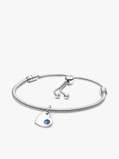 September Engravable Dangle Charm Bracelet Set