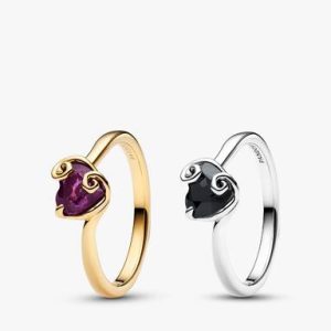 Disney The Nightmare Before Christmas Jack & Sally Ring Set