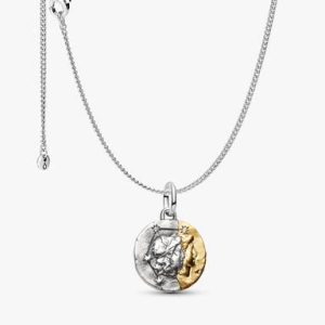 Gemini Medallion Charm Necklace Set
