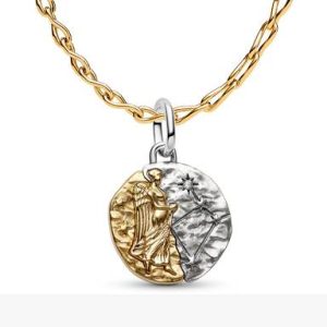 Virgo Medallion Charm Necklace Set