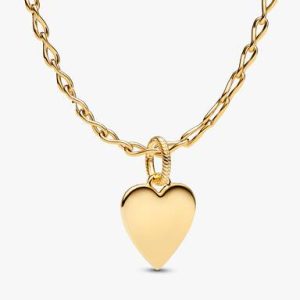 Engravable Heart Tag Pendant Necklace