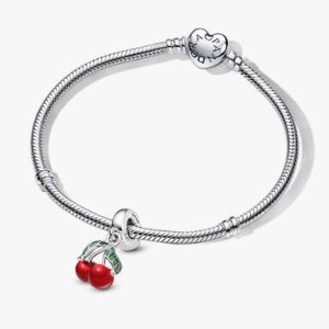Cherry Dangle Charm Bracelet Set
