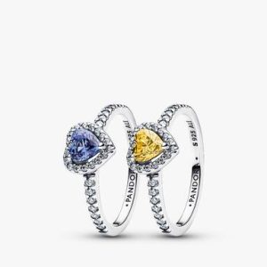 Celestial Love Elevated Heart Ring Duo