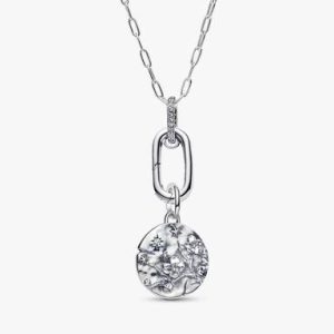 Cherry Blossom Medallion Charm Necklace Set