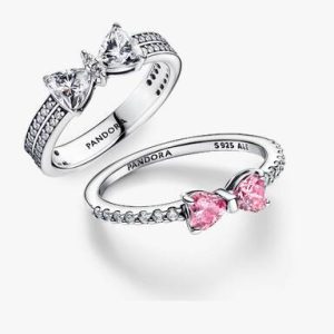 Sparkling Bow Ring Set