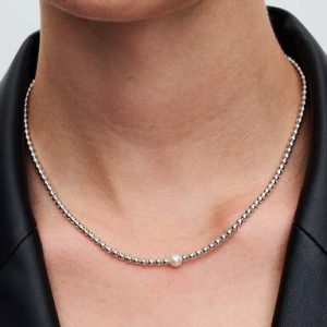 Treated Freshwater Cultured Pearl & Beads Collier Necklace