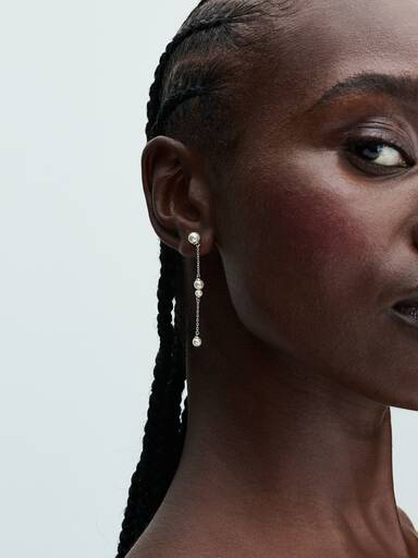 FINAL SALE - Treated Freshwater Cultured Pearl Drop Earrings - Image 3