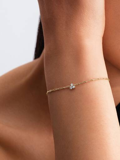 Pandora Era Bezel Lab-Grown Diamond Cluster Paperclip Chain Bracelet - Image 3