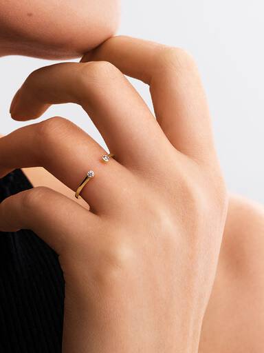 Pandora Era Bezel Lab-Grown Diamond Open Ring - Image 3