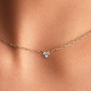 Pandora Era Lab-Grown Diamond Cluster Paperclip Chain Necklace