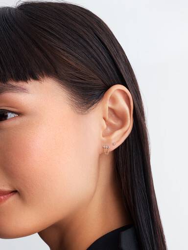 Pandora Era Lab-Grown Diamond Trio Chain Stud Earrings - Image 5