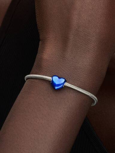 FINAL SALE - Metallic Blue Heart Charm