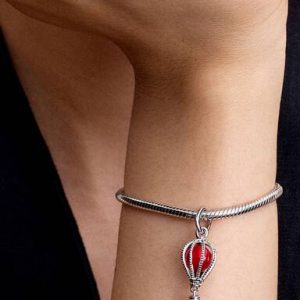Hot Air Balloon Murano Glass Dangle Charm