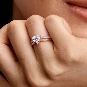 Double Band Heart Ring