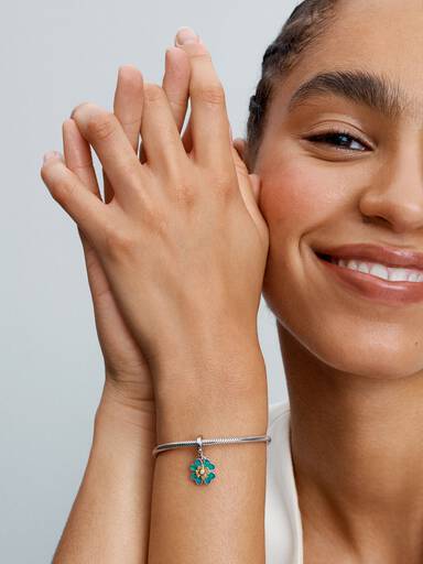 2025 Four Leaf Clover Lab-Grown Diamond Dangle Charm - Image 3