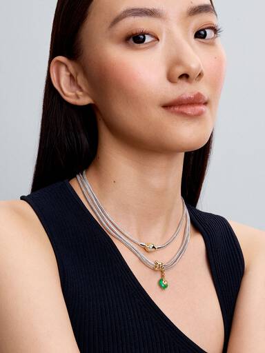 Snake Green Murano Glass Dangle Charm - Image 5