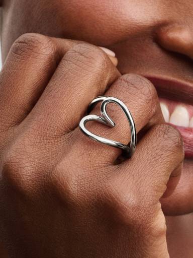 Organically Shaped Heart Ring