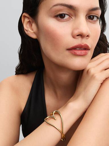 Organically Shaped Heart Bangle - Image 3