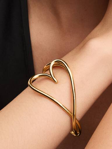 Organically Shaped Heart Bangle