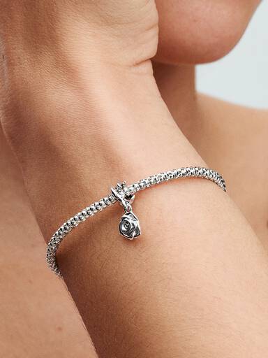 Rose in Bloom Dangle Charm