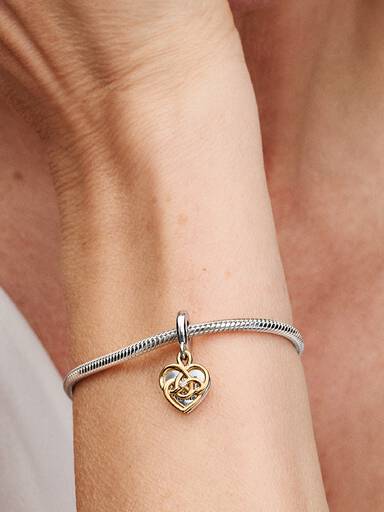 Lab-grown Diamond Engravable Mom Double Dangle Charm