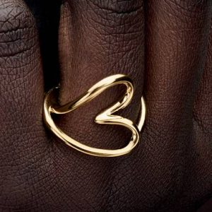 Organically Shaped Heart Ring