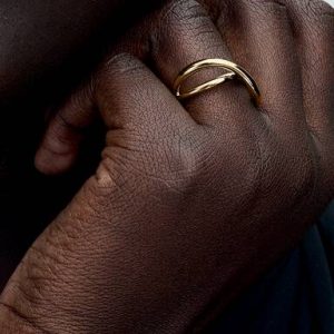 Organically Shaped Infinity Ring