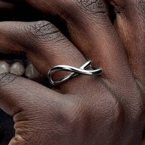 Organically Shaped Infinity Ring