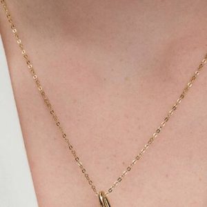Organically Shaped Heart Pendant Necklace