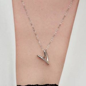 Organically Shaped Heart Pendant Necklace