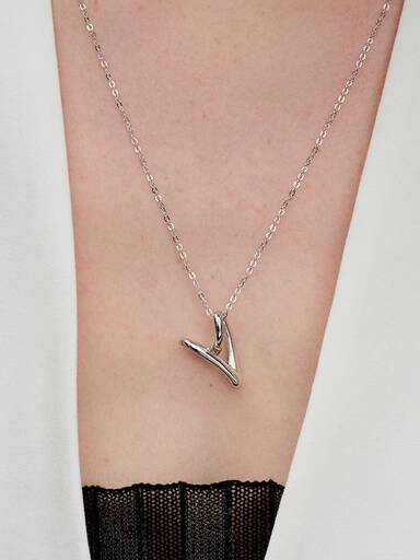 Organically Shaped Heart Pendant Necklace
