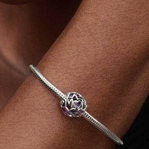 Openwork Hearts Mom Charm