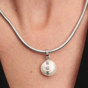 Treated Freshwater Cultured Baroque Pearl Mom Dangle Charm