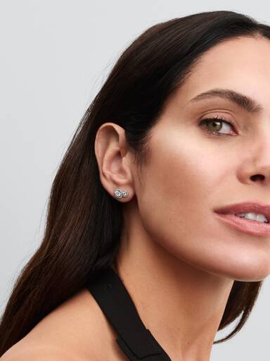 Embracing Halo Stud Earrings - Image 3