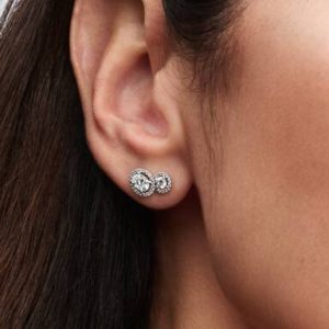 Embracing Halo Stud Earrings