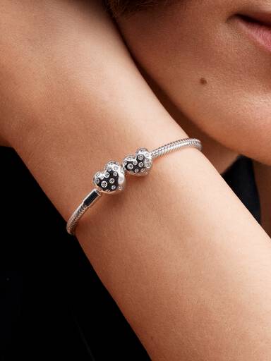 Pandora Sterling Silver Lab-grown Diamond Heart Clasp Snake Chain Bracelet - Image 3