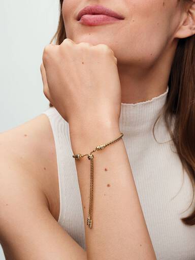 Studded Chain Slider Bracelet - Image 3