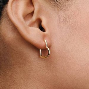 Asymmetrical Heart Hoop Earrings