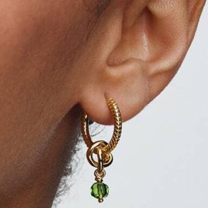 August Spring Green Eternity Circle Dangle Charm