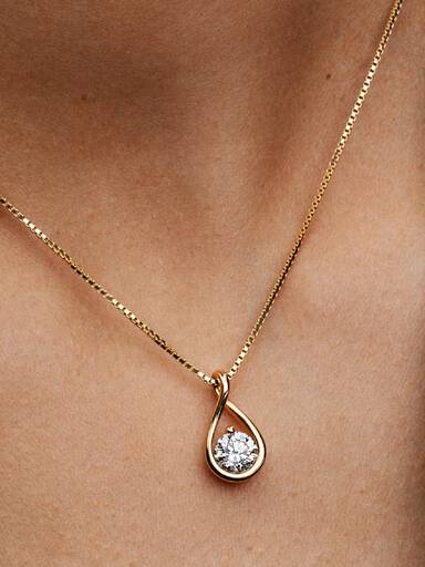 Pandora Infinite 14k Gold Lab-grown Diamond Pendant Necklace