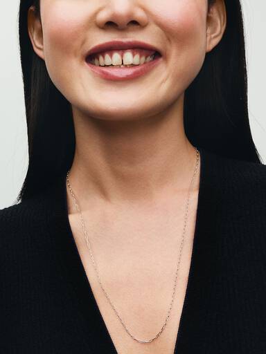 Elongated Link Chain Necklace - Image 3